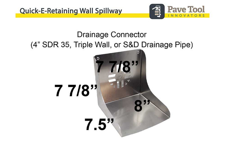 Quick-E-Retaining Wall Spillway 8"